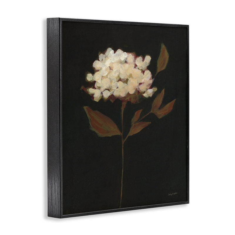 Art floral foncé par Haley Knighten bg-039, Giclée encadrée noir minuit, H 20 po x l 16 po