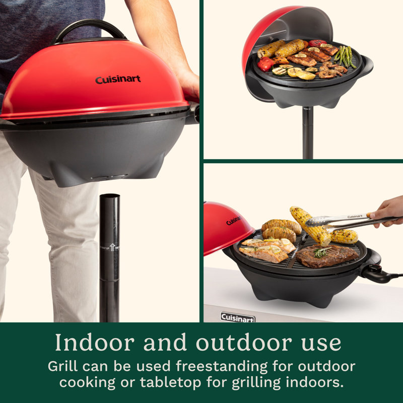 Cuisinart 18" W x 21.5" D Foldable Portable 12 - Burner Freestanding Electric Grill