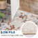 Floral Machine Washable Rug with Non-Slip Backing, Stain-Resistant Soft Low Pile Floor Mats, Foldable Farmhouse Indoor Carpet for Bedroom, Nursery