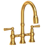 Jacobean Pull Down Kitchen Bridge Faucet