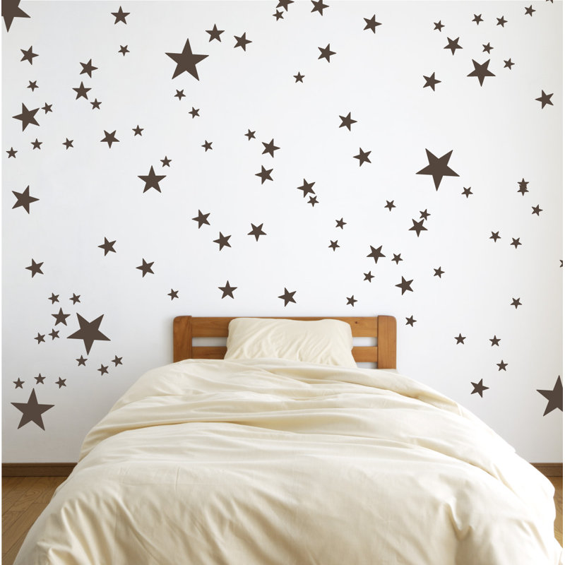 Adhésif décoratif étoiles, Brun, H 24 po x l 27 po x P 0,01 po