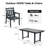 Rectangular 7-Pieces HDPE Outdoor Dining Set All-Weather