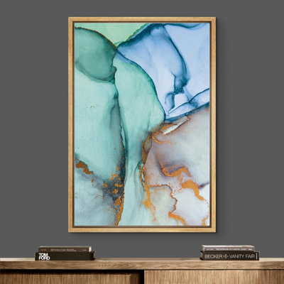 " Green, Orange & Blue Watercolor Explosion "