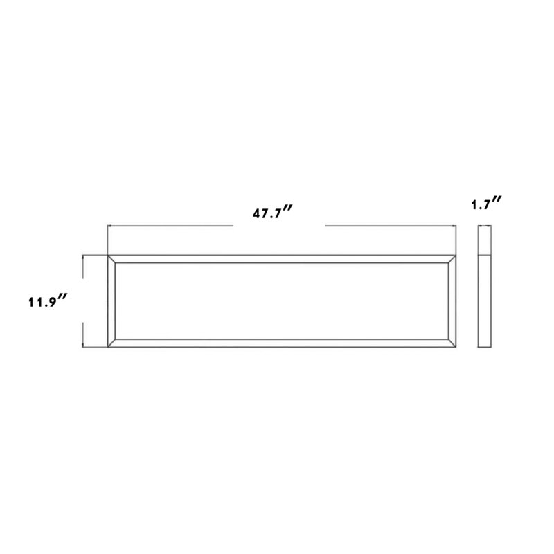 Plafonnier rectangulaire à panneau plat