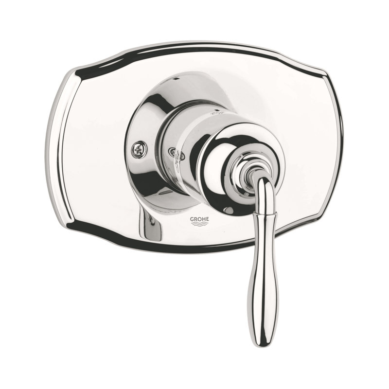Garniture de robinet de douche à pression équilibrée seulement avec poignée levier Seabury, Laiton poli