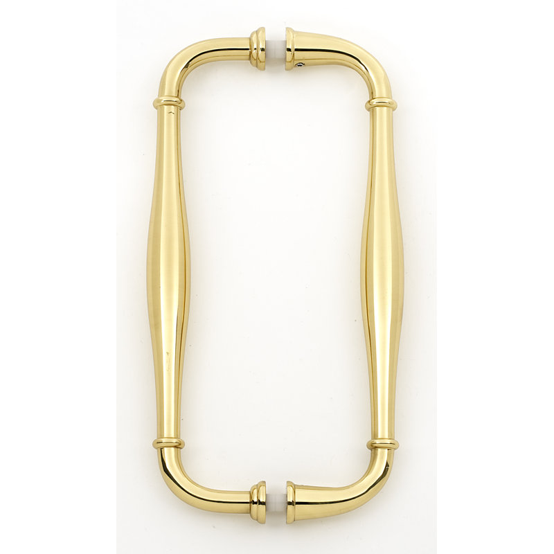 Polished Brass 8" Back to Back Glass Door Pull
