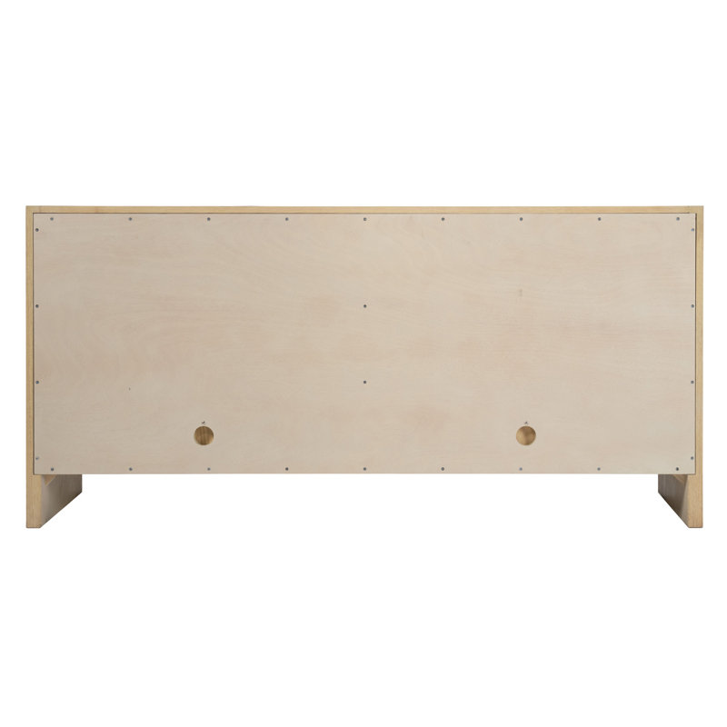 Finley Solid Wood Storage Cabinet, Natural Pale Oak