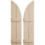 Pecky Cypress Two Board Joined B-n-B w/Quarter Round Arch Top Shutters