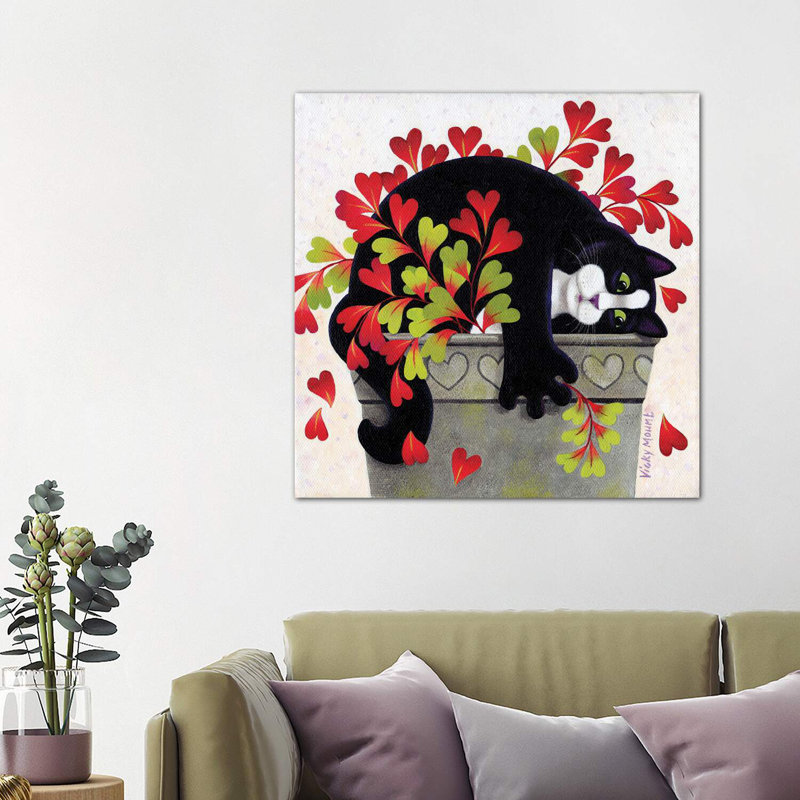 Love Pot by Vicky Mount - Wrapped Canvas Painting, 93.98 cm H x 93.98 cm W x 1.91 cm D