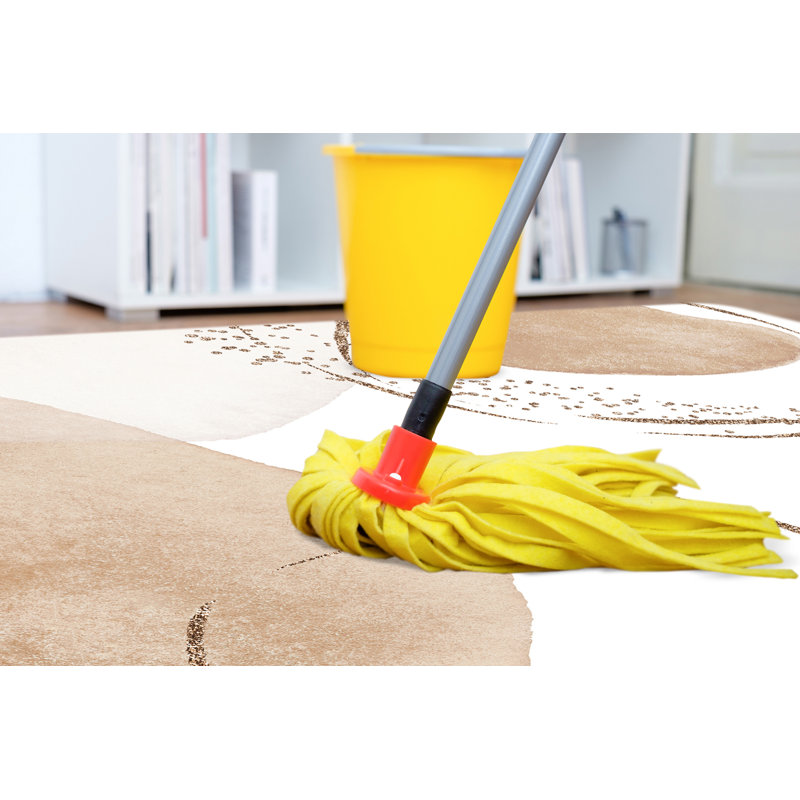 Desha Vinyl Machine Printed Area Rug, Round 150cm