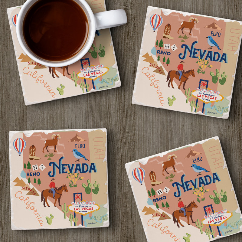 Ensemble de sous-verres 4 pièces Thirstystone Nevada