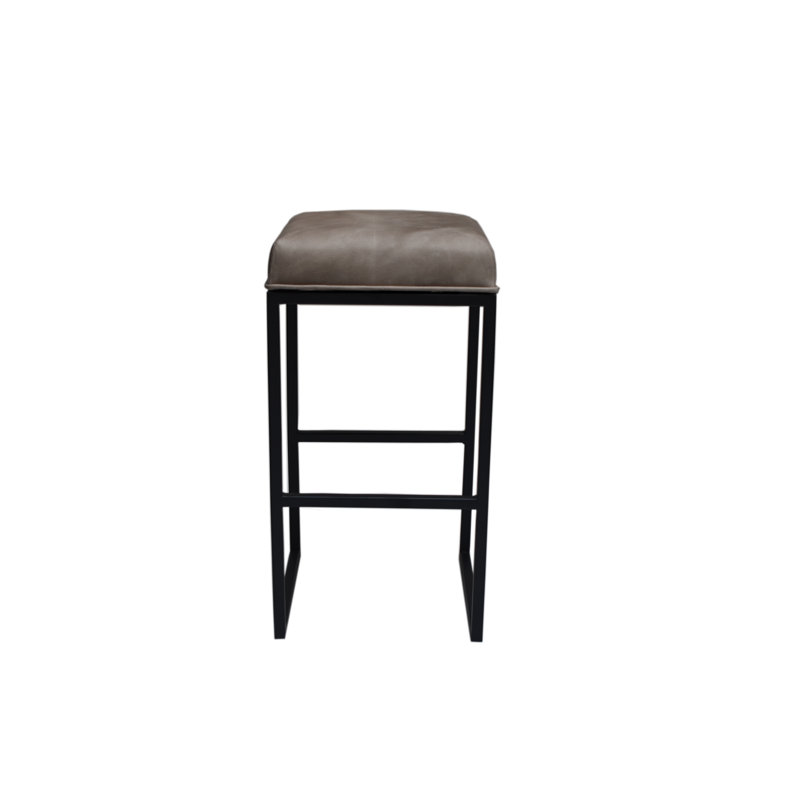 Tabouret de comptoir 26,57 po, gris, Noir