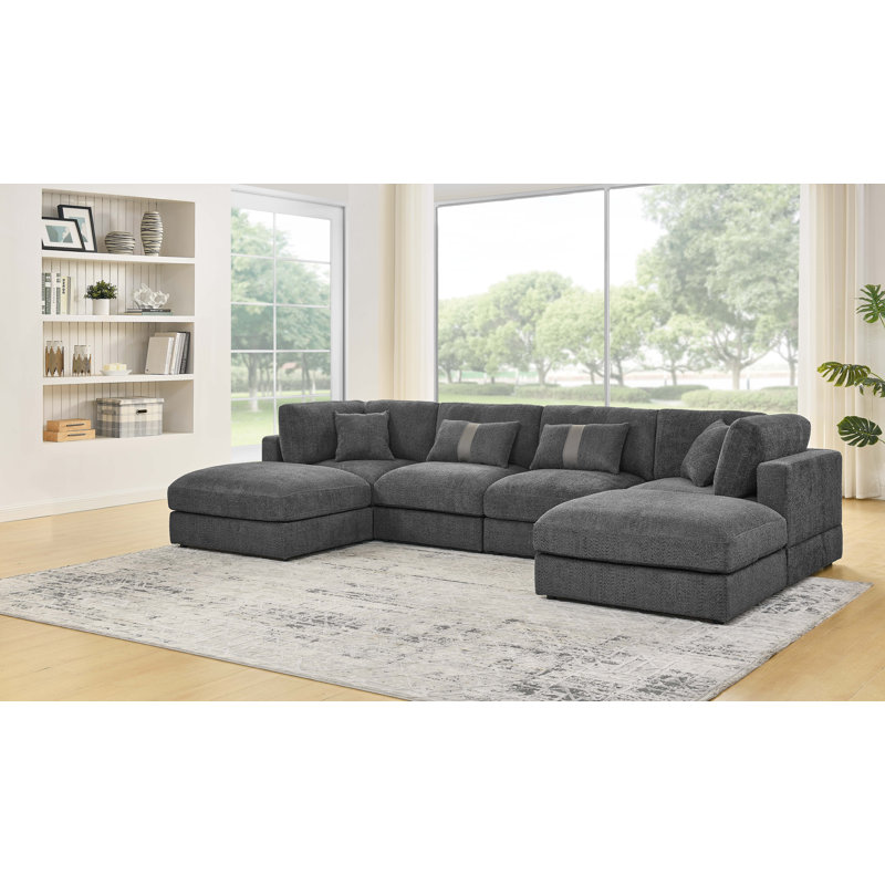 Luxecloud Modular Sectional, Gray