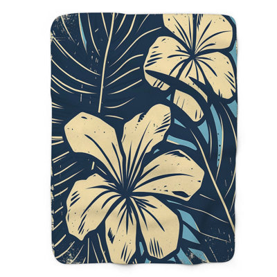 Hawaiian Harmony - Couverture Sherpa de qualité supérieure 1 pièce