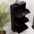 Modern Metal Shoe Cabinet, Black | 100% Metal Construction with 0.03 in Thickness | Wall-Mountable Design with Centrally Opening Doors & Magnetic Holders | Stylish Storage Solution for Entryway-1206675566