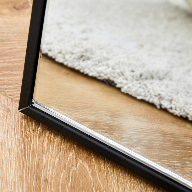 Miroir Quinnisha, Noir, H 58 po x l 15 po, Bois massif