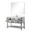 48 po Meuble de salle de bain en chêne blanc avec dessus en quartz et robinet-216397348