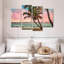 Plage envoûtante - ensemble de 4 impressions sur toile tendue-432679822