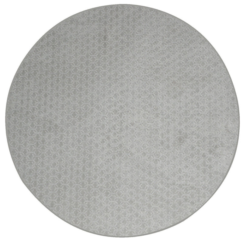 Tapis géométrique gris, Rond 10 pi