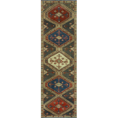 Shatia One-of-a-Kind 2'11" X 9'11" Runner Wool Area Rug in Charcoal