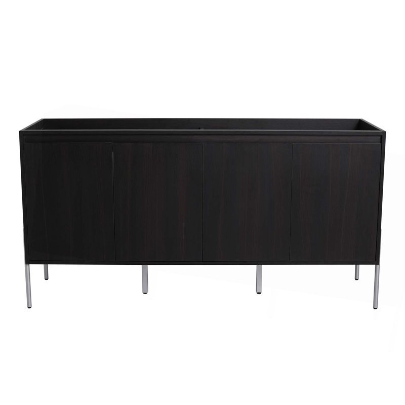 Armoire de rangement autoportante avec portes à fermeture douce