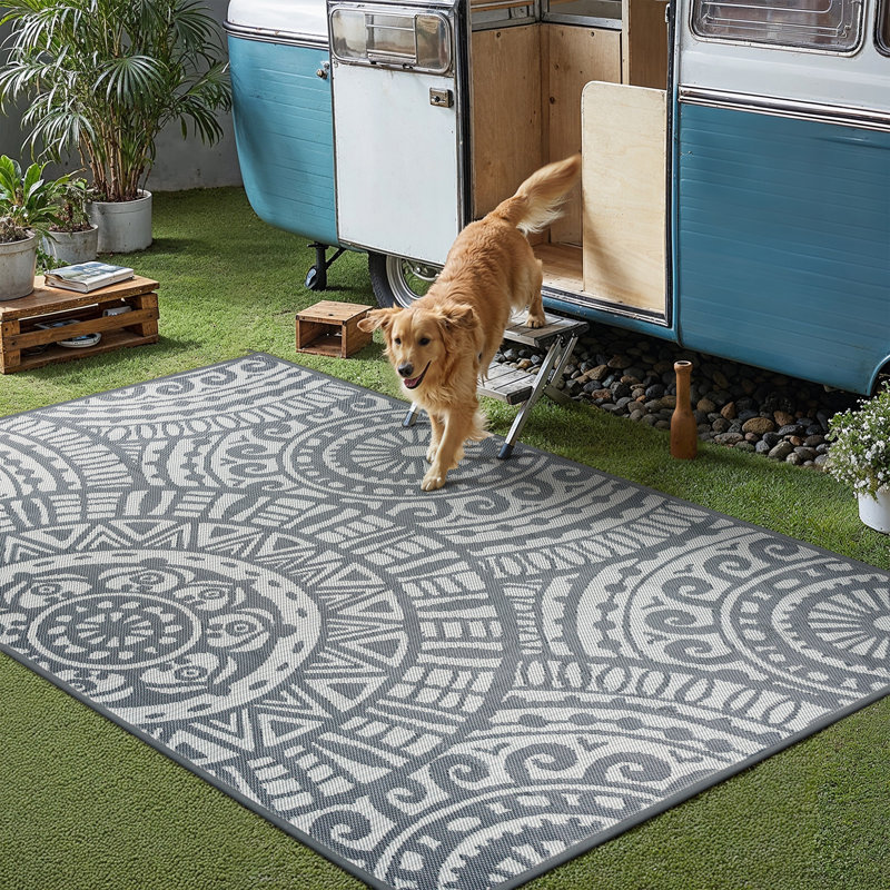 Tapis d'extérieur réversible GRASSO, Rectangle 108 po x 72 po