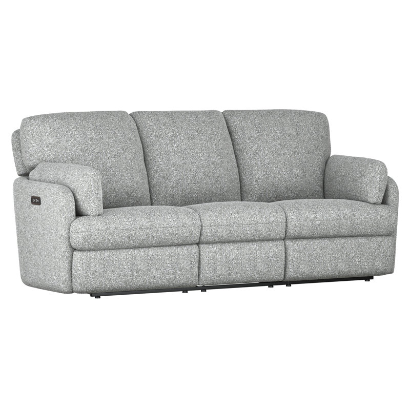 Saxon Gray Power Recline Sofa