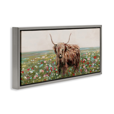Cadre flottant «Grazing In Poppy Field», conception de Sally Swatland