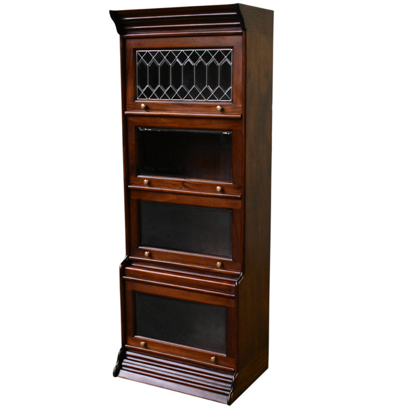 Nijaz Barister Storage Bookcase, Dark Brown
