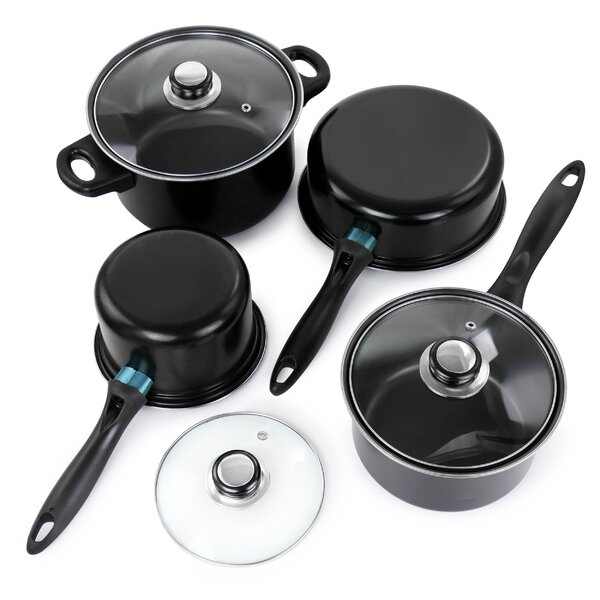 Gibson 7 Piece Carbon Steel Nonstick Pots and Pans Cookware Set, Stainless  Steel, 1 Piece - Food 4 Less