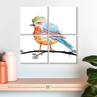 Brampt floral, oiseau brillant I