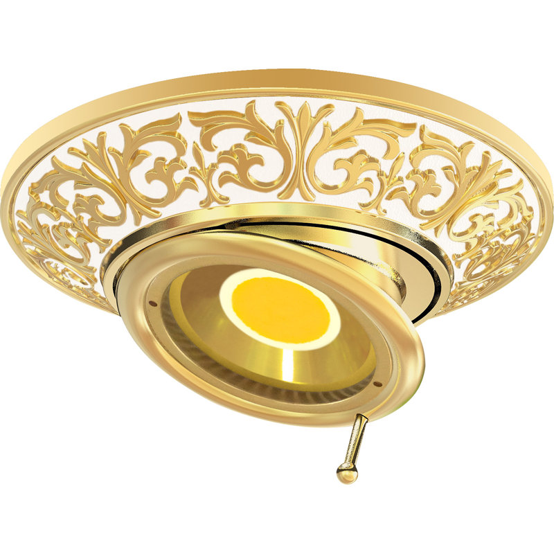 Fluellen 9.5cm Adjustable Recessed Trim, Gold/White