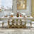 Luxury Modern Marble Rectangular Dining Table Sets-107785662