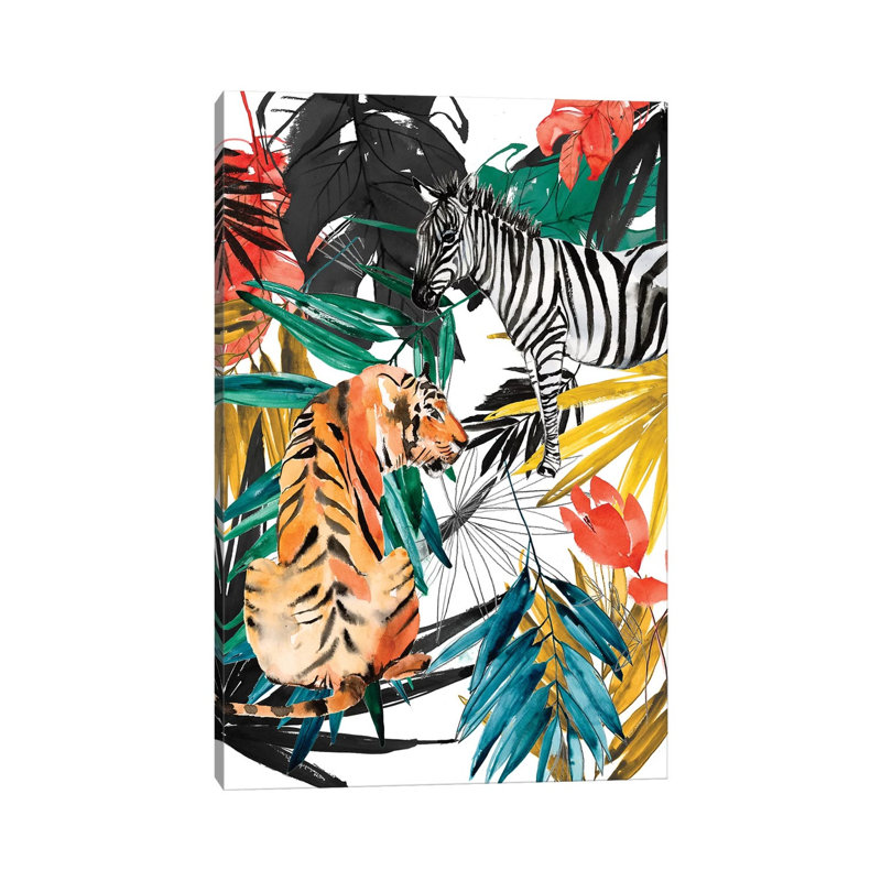 Jungle Life II by Jennifer Goldberger - Wrapped Canvas Print, 101.6 cm H x 66.04 cm W