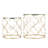 Jadonte Set 2 Round Nesting Gold Metal Glass Top End Side Table