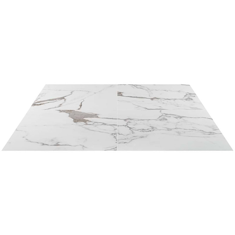 DreamStone 24x24 Matte Marble Look Porcelain Tile, Statuario Valley Polished