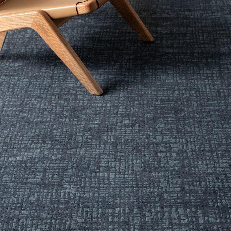 Wave Washable Rug, Blue, 7'8" x 9'10"