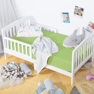 Draps-housses pour lit de bébé, draps 100% microfibre brossée pour matelas de lit de bébé et de tout-petit standard, 28 x 52 pouces - NTBAY