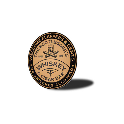 Whiskey And Cigar Sign