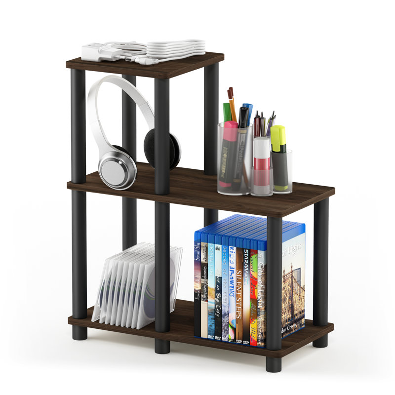 Asid Step Bookcase, Columbia Walnut/Black