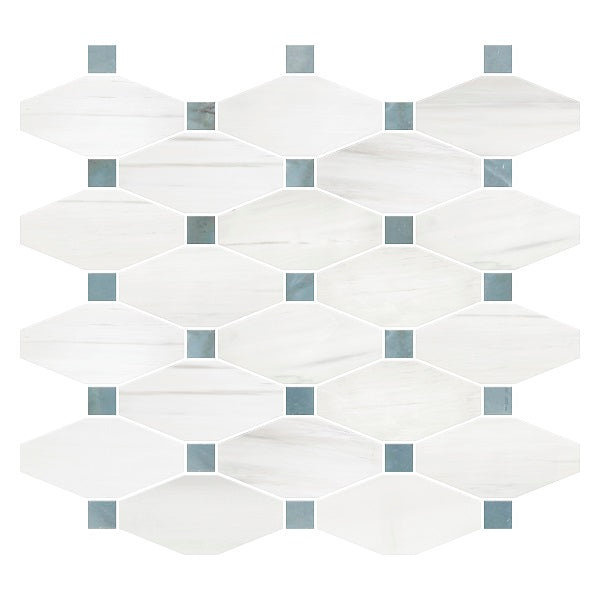 12" x 12" Marble Basketweave Mosaic Tile
