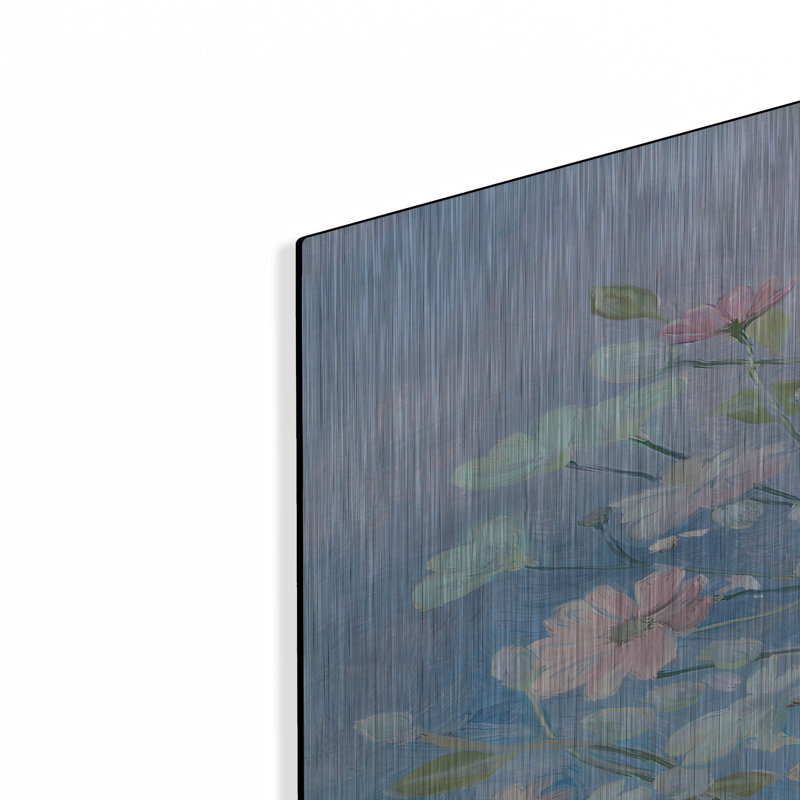 Winston Porter «Spring Morning In Blue» par Art Licensing Studio, art mural en métal, H 36 po x l 36 po