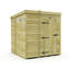 Total Sheds 6ft x 7ft Security Pent Shed - Heavy-Duty Hasp Staple Anti-Tamper - Pressure Treated Timber - UK Manufactured