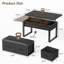 Table basse Lorenzo 31,5'' avec plateau relevable et banc de rangement-1377618269