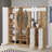 Modern Hall Stand, Atlantic Pine & White, 73.6 x 70.9 x 14.8 inches | 100% Melamine Coated Particle Board, Thickness: 0.7 inches | Stylish Storage Solution for Entryway, Durable & Elegant Design-1736224464