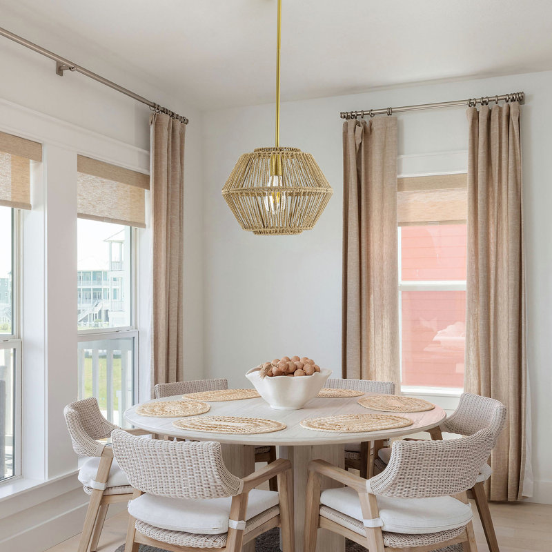 Pawlu Dimmable Plug-in Rattan Pendant Light