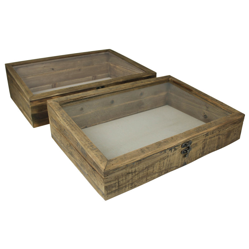 Présentoirs, boîte à bijoux en bois - ensemble de 2