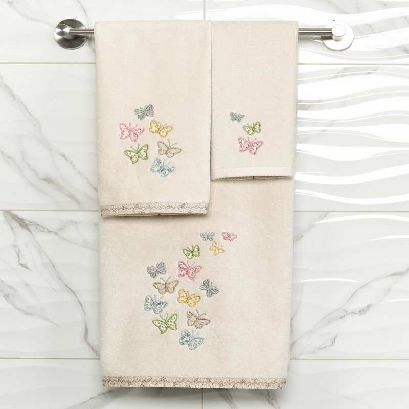 Ensemble de serviettes 100% coton turc, Beige, Ensemble de serviettes 4 pièces