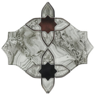 10.16" X 10.16" Beveled Glass Mosaic Tile