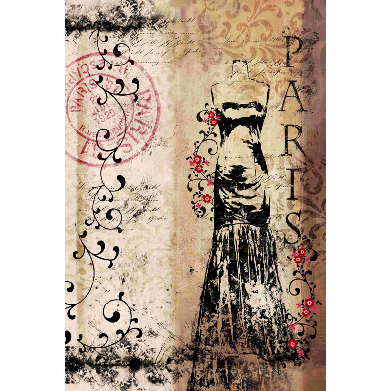 Fashion Paris - impression sur toile tendue, H 48 po x l 32 po